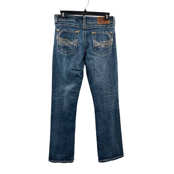 Wrangler Rock 47 Slim Boot Jeans Mens 34x34 Western MRB47MU Dark Wash Denim - Picture 2 of 16